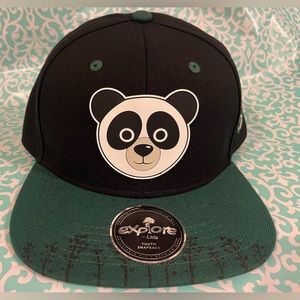Explore Youth Panda Snapback Hat by lids